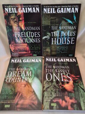 The Sandman Graphic Novels by Neil Gaiman - 4 Book Lot (Vols 1, 2, 3, 9) Vertigo